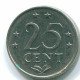 25 CENTS 1971 ANTILLAS NEERLANDESAS Nickel Colonial Moneda #S11484.E.A - Antilles Néerlandaises