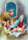 Vergine Maria Madonna Gesù Bambino Natale Religione Vintage Cartolina CPSM #PBP989.A - Jungfräuliche Marie Und Madona