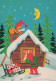 SANTA CLAUS Happy New Year Christmas GNOME Vintage Postcard CPSM #PBL833.A - Santa Claus