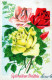 FLOWERS Vintage Ansichtskarte Postkarte CPA #PKE625.A - Flowers