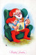 PÈRE NOËL Bonne Année Noël GNOME Vintage Carte Postale CPSMPF #PKD858.A - Santa Claus