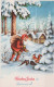 WEIHNACHTSMANN SANTA CLAUS Neujahr Weihnachten GNOME Vintage Ansichtskarte Postkarte CPSMPF #PKD904.A - Santa Claus