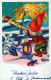 WEIHNACHTSMANN SANTA CLAUS Neujahr Weihnachten GNOME Vintage Ansichtskarte Postkarte CPSMPF #PKD264.A - Santa Claus