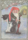 SANTA CLAUS ANIMALS CHRISTMAS Holidays Vintage Postcard CPSM #PAK473.GB - Kerstman