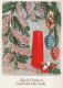 Buon Anno Natale CANDELA Vintage Cartolina CPSM #PAV484.IT - New Year