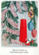 Buon Anno Natale CANDELA Vintage Cartolina CPSM #PAV484.IT - New Year