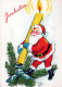 BABBO NATALE Buon Anno Natale Vintage Cartolina CPSM #PAU508.IT - Santa Claus