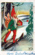 SANTA CLAUS Happy New Year Christmas Vintage Postcard CPSMPF #PKG310.GB - Santa Claus