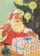 SANTA CLAUS Happy New Year Christmas Vintage Postcard CPSM #PBL395.GB - Santa Claus