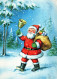 WEIHNACHTSMANN SANTA CLAUS WEIHNACHTSFERIEN Vintage Postkarte CPSM #PAJ700.DE - Santa Claus