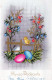 PASQUA FIORI POLLO UOVO Vintage Cartolina CPA #PKE461.IT - Pascua