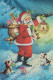 BABBO NATALE Buon Anno Natale Vintage Cartolina CPSM #PBL146.IT - Santa Claus