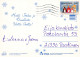 PAPÁ NOEL Feliz Año Navidad MUÑECO DE NIEVE Vintage Tarjeta Postal CPSM #PAU369.ES - Santa Claus