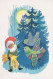 PAPÁ NOEL Feliz Año Navidad Vintage Tarjeta Postal CPSM #PAU574.ES - Santa Claus