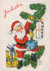 PÈRE NOËL Bonne Année Noël Vintage Carte Postale CPSM #PAU506.FR - Santa Claus