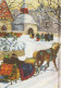 Bonne Année Noël CHEVAL Vintage Carte Postale CPSM #PAS981.FR - New Year