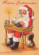 PÈRE NOËL NOËL Fêtes Voeux Vintage Carte Postale CPSM #PAK676.FR - Santa Claus