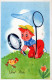 PÂQUES ENFANTS POULET ŒUF Vintage Carte Postale CPA #PKE337.FR - Easter