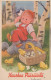 PÂQUES POULET ŒUF Vintage Carte Postale CPA #PKE272.FR - Pâques