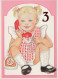 JOYEUX ANNIVERSAIRE 3 Ans FILLE ENFANTS Vintage Postal CPSM #PBT896.FR - Birthday