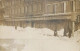 RARE CARTE PHOTO : BEZIERS GRAND CAFE DE LA PAIX SOUS LA NEIGE 34 HERAULT - Beziers