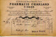 FACTURE.PARIS.PHARMACIE CHARLARD.F.VIGIER PHARMACIEN DE 1 Re.CLASSE 12 BOULEVARD BONNE NOUVELLE. - Drogisterij & Parfum