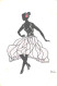 H.L. Signed, Dancing Glamour Lady, Pre 1928 - Silhouettes