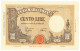 100 LIRE BARBETTI GRANDE B GIALLO TESTINA RETRO BI RSI 11/11/1944 SUP - Regno D'Italia - Altri