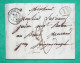 CAD TYPE 15 COGNAC CHARENTE DECIME RURAL CHERVES RICHEMONT POUR ST JEAN D'ANGELY CHARENTE INFERIEURE 1842 COVER FRANCE - 1801-1848: Précurseurs XIX