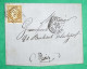 N°13B CACHET PARIS 9ème LEVEE 2ème DISTRIBUTION BUREAU C 1861 LETTRE COVER FRANCE - 1849-1876: Période Classique