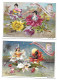 S 520, Liebig 6 Cards, Fleurs Avec Amourettes (stickers On The Backsides) (ref B10) - Liebig