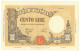 100 LIRE BARBETTI GRANDE B GIALLO TESTINA FASCIO 09/12/1942 SUP- - Regno D'Italia – Autres