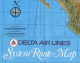 Delta Air Lines System Route Map.Routes Aériennes.U.S.A. Amérique. - Sonstige & Ohne Zuordnung