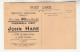 H66. Antique Advertising Postcard. John Hare's Farewell. Prince's Theatre, Bristol - Theatre