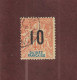 GUINÉE - Ex. Colonie Française - N° 53 De 1912 -  Oblitéré - Type Colonies Surchargé .10c.sur 40c. Rouge Orange - 2 Scan - Usati