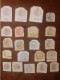Fiscaux : 72 Empreintes De Timbres Secs Découpées Sur Des Papiers Timbrés Fiscaux - Stamps