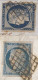 Cérès N° 4 Et 4a Oblitérés Grille Sur 2 Lettres De Toulouse - 1849-1850 Ceres