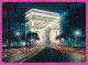 294269 / France - Paris L'Arc De Triomphe Illumine PC 1963 USED 0.25+0.25+0.25 C. Coq De Decaris ,Flamme Visitez Troyes - 1962-1965 Hahn (Decaris)