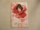 Carte Postale Ancienne 1901 Style Belle époque VISAGE DANS COQUELICOT - Fleurs