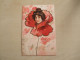 Carte Postale Ancienne 1901 Style Belle époque VISAGE DANS COQUELICOT - Fiori