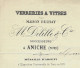 1881 INDUSTRIE DU VERRE DELILLE VERRERIE MAISON DELHAY Saint Martin à ANICHE Nord Pour Gournay En Bray VOIR HISTORIQUE - 1800 – 1899