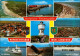 Langeoog Insel: Inselbahn Anleger Badestrand Luftbild Wasserturm Schiff 1979 - Langeoog
