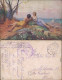 Ansichtskarte  Künstlerkarte: Hirtenliebe Von AD. Liebscher 1917 - Peintures & Tableaux