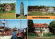 Kloster, Fischerhaus, Leuchtturm,   Hafen, HO-Gaststätte "Dornbusch" G1985 - Hiddensee