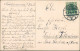Ansichtskarte  Schwalben, Hufeisen Blumen 1915 Goldrand - Birthday