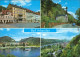 Ansichtskarte Bad Schandau Markt, Personenaufzug, Elbansicht, Panorama 1974 - Bad Schandau