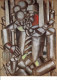 Ansichtskarte  Künstlerkarte: Gemälde V. F. Leger "Rauchender Soldat" 1986 - Peintures & Tableaux