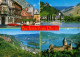 Ansichtskarte Bacharach Panorama, Straße, Fachwerkhäuser, Burg 1985 - Bacharach