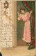 Ansichtskarte  Künstkerkarte - Frau Neujahr - Mailick 1901  - New Year