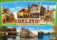 Ansichtskarte Uelzen Rathaus, Brücke, Brunnen, Teich 1996 - Uelzen